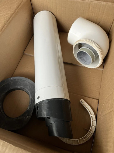 White black plastic flue - plastic,