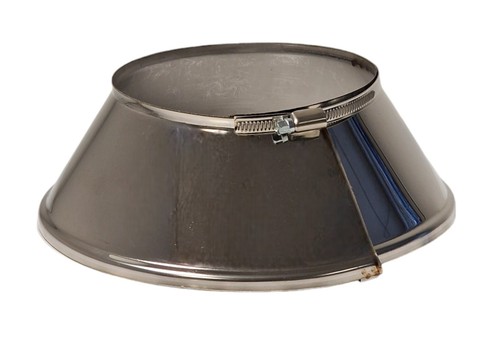 Stove pipe rosette with - rosette, clip